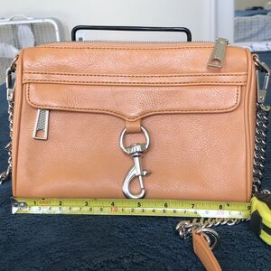 Rebecca Minkoff mini MAC in camel with silver hardware